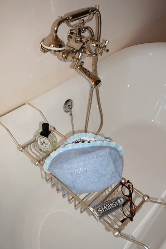 Trousse à broder bleue