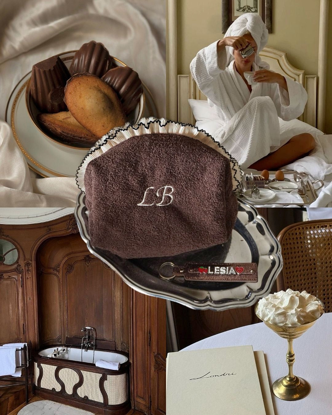 Trousse à broder marron