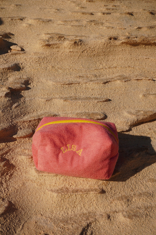 Trousse à broder corail